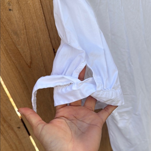 Michael Kors White Tie Front Short Sleeve Blouse - Picture 9 of 12